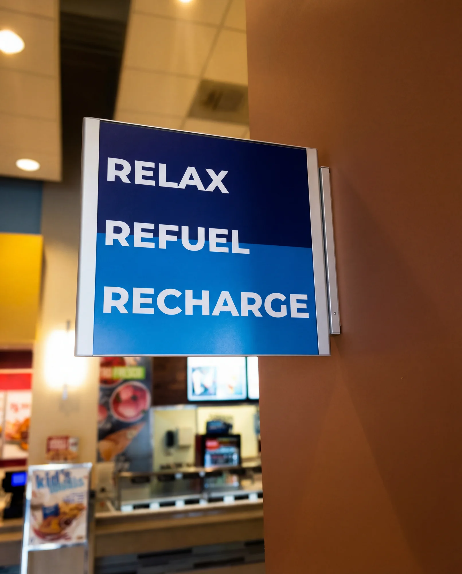 Wall mounted corridor sign