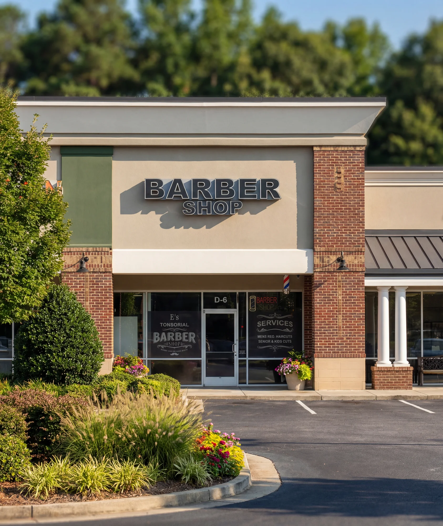 Lighted channel letters with halo on an exterior business sign