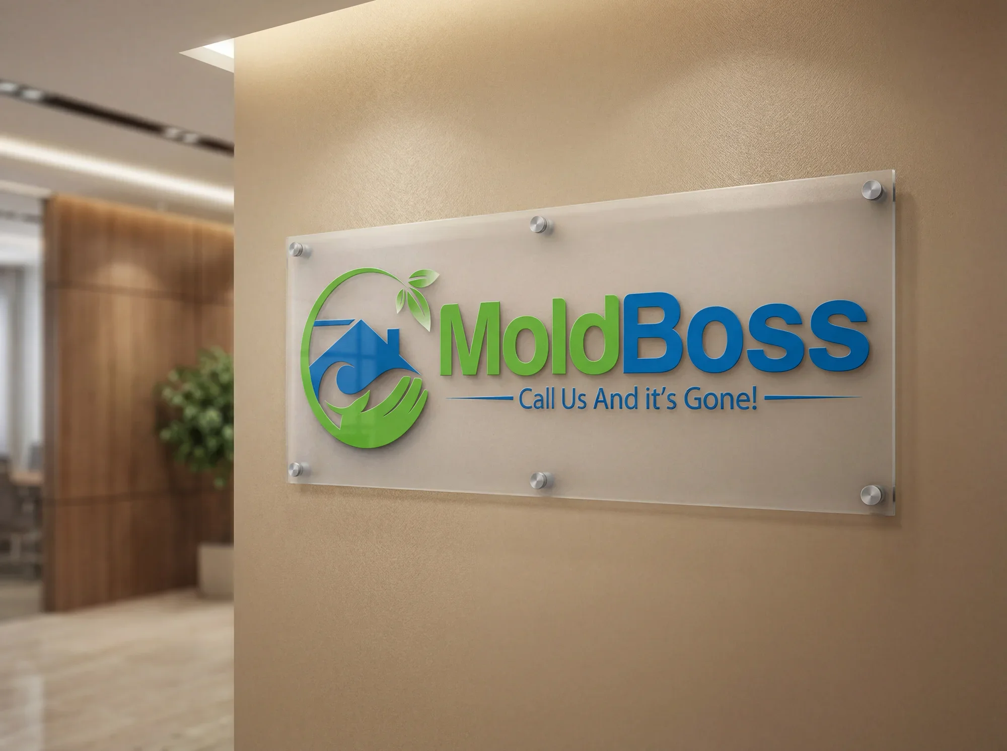 Acrylic standoff interior office sign produced by 3GM Signs