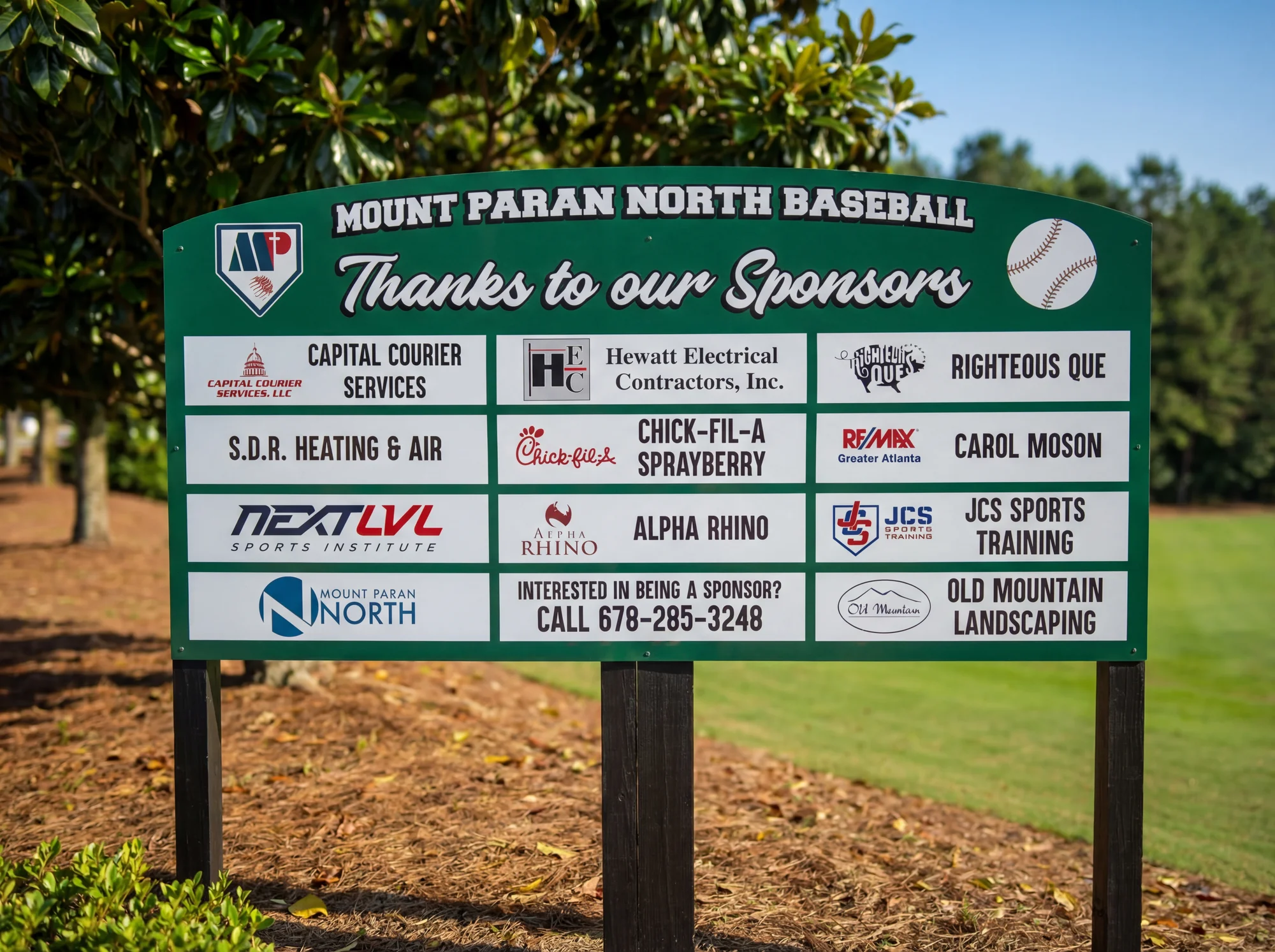 Custom school sign for Mount Paran Christian School #2
