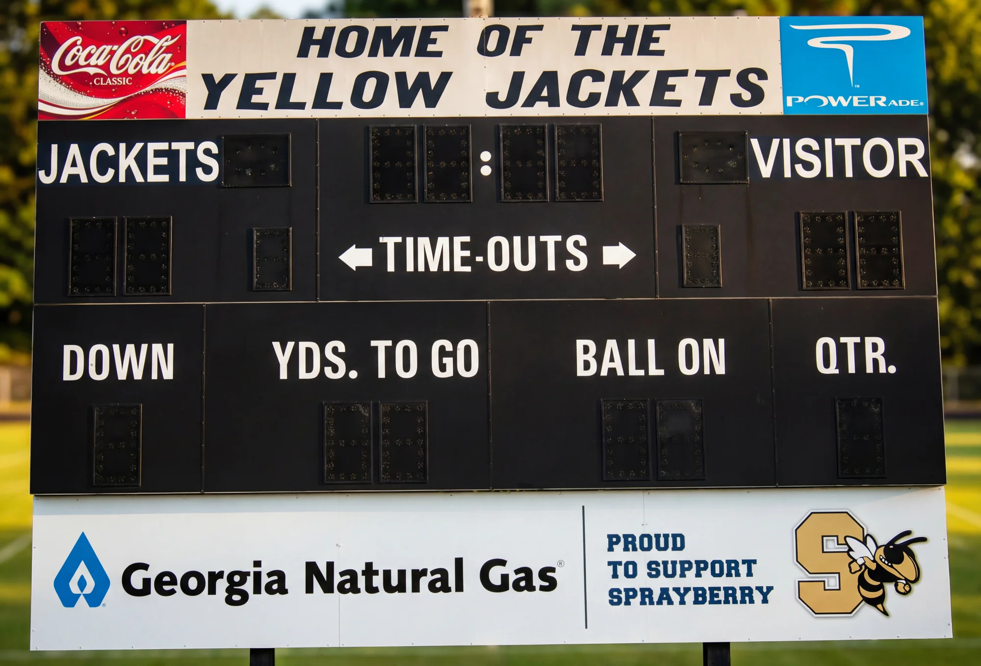 SHS football scoreboard