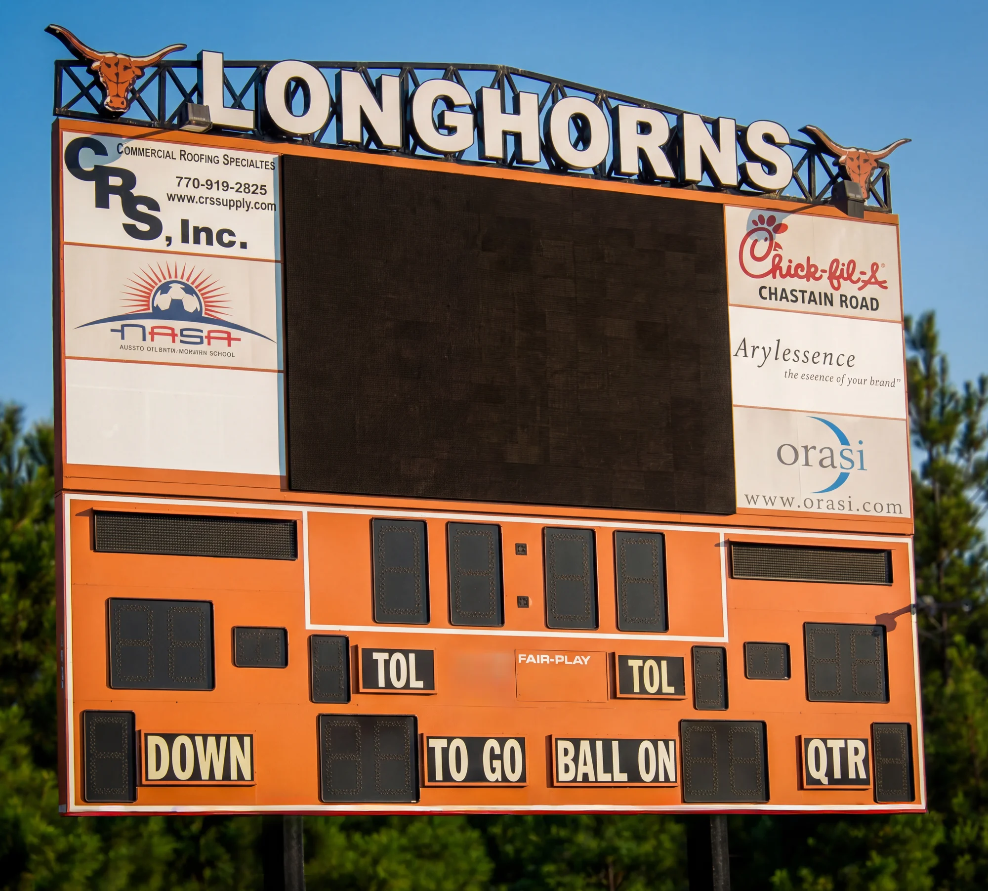 Scoreboard sponsor graphics