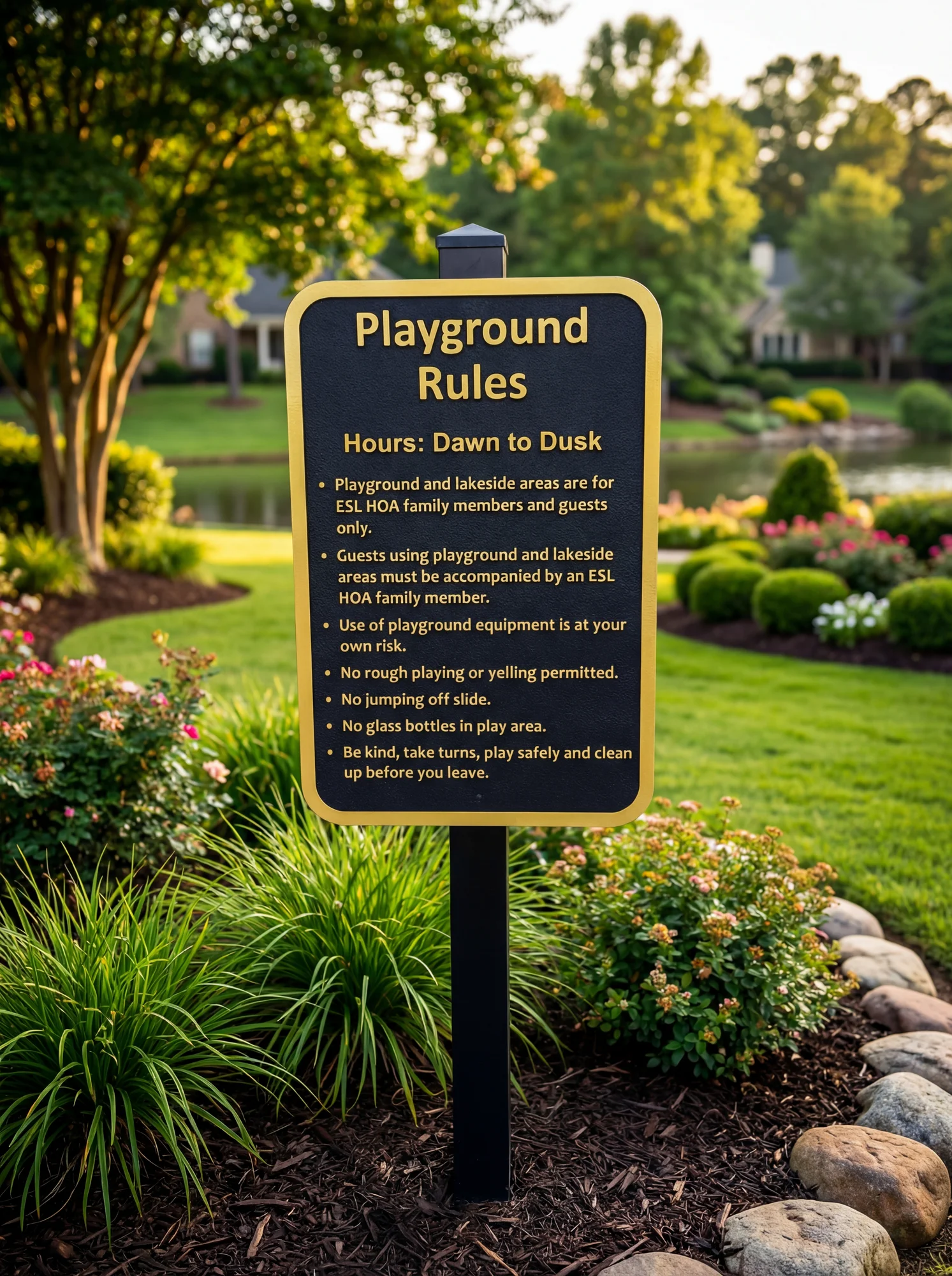 Custom HDU sign on aluminum post
