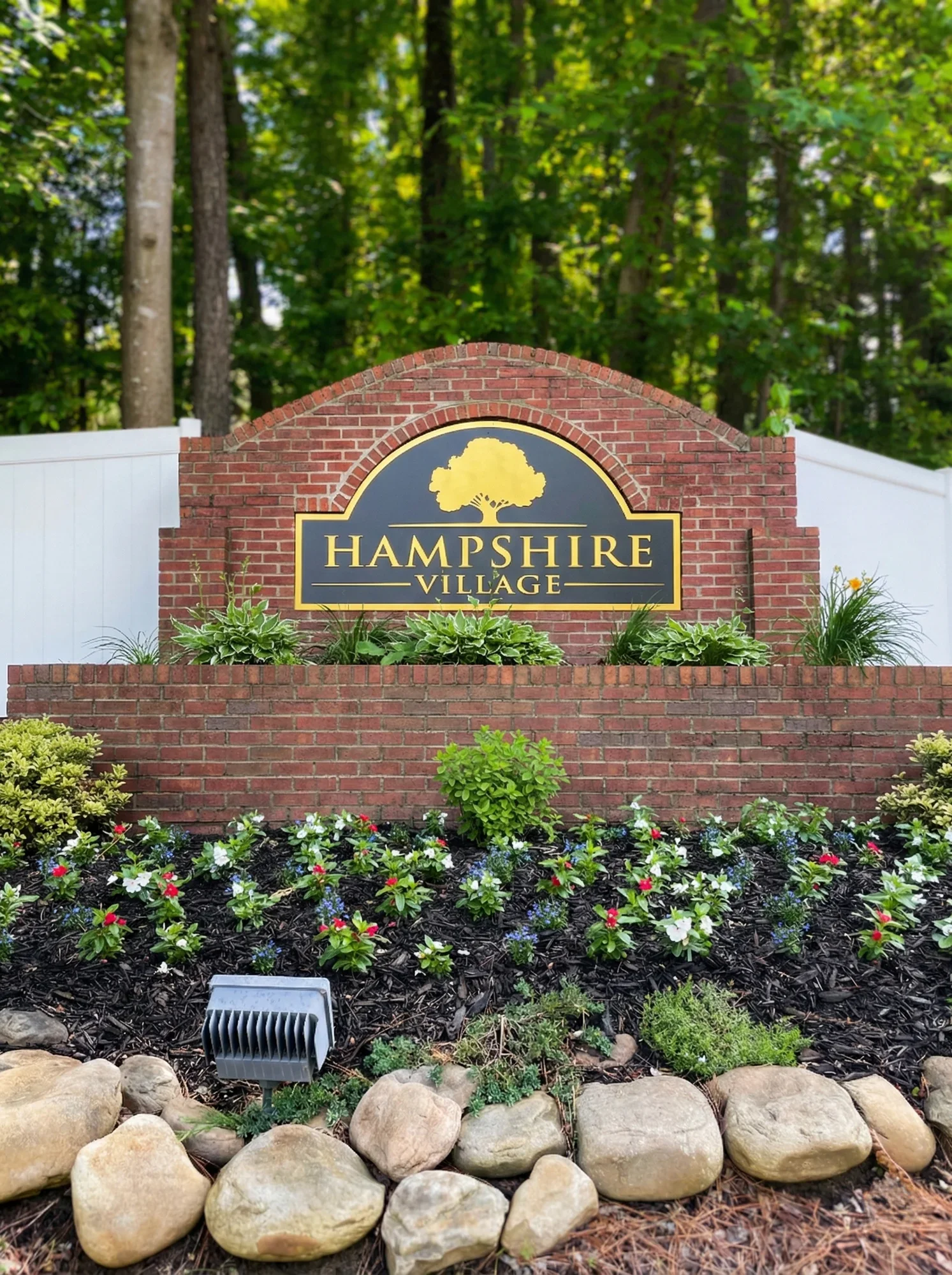 Hampshire Village subdivision sign produced by 3GM Signs