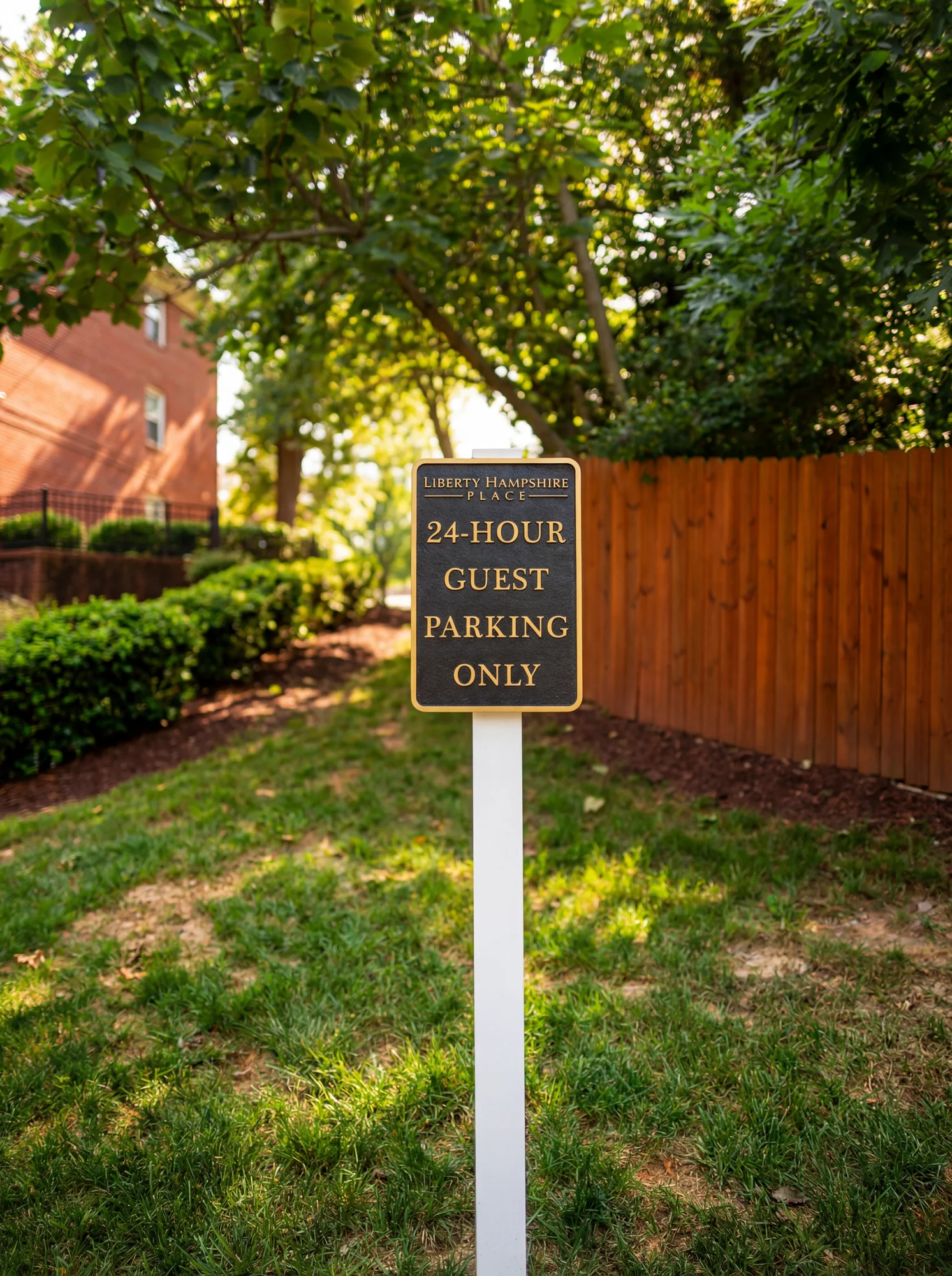 Sandblasted HDU sign on PVC post