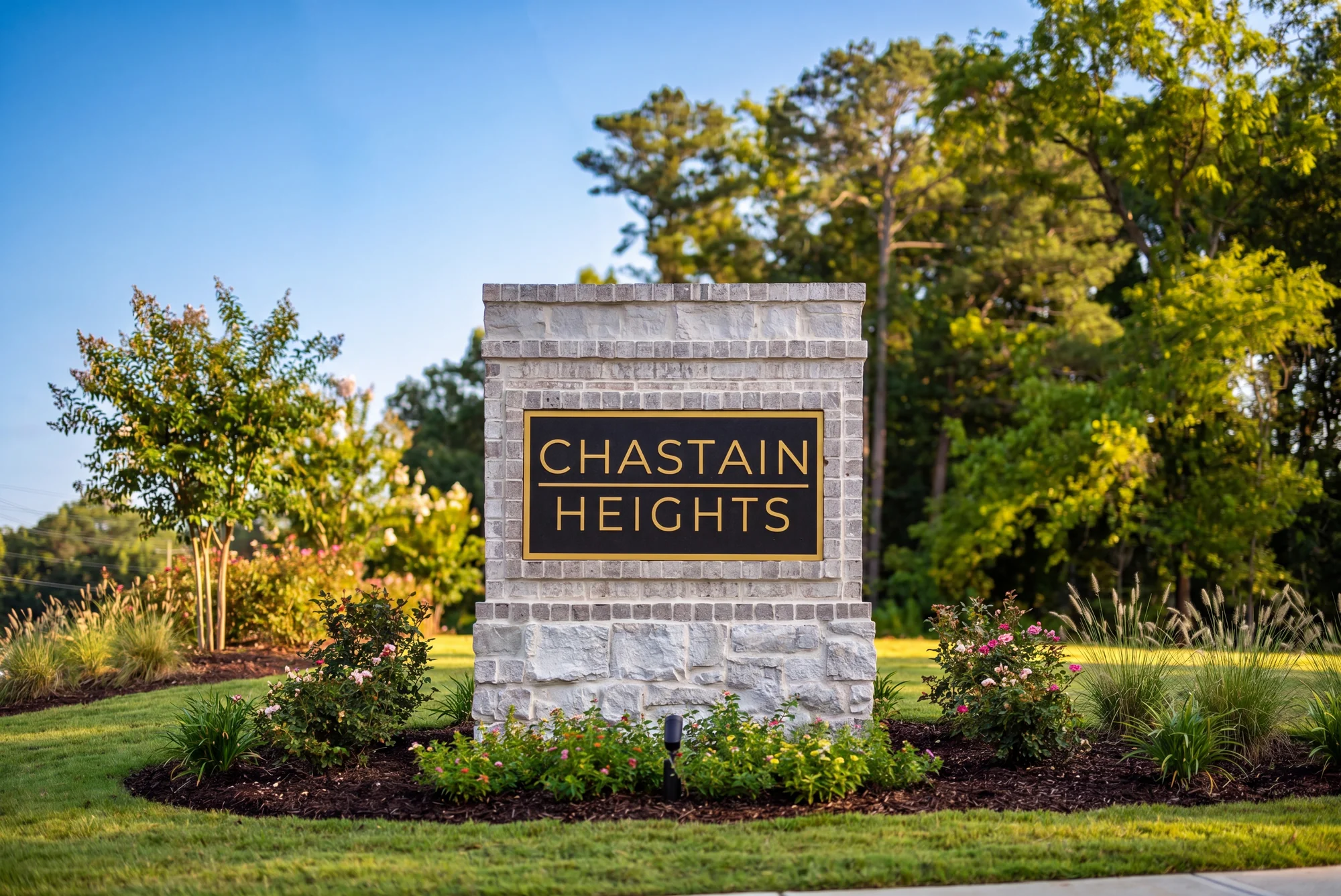 Custom subdivision entrance sign for Chastain Heights #2