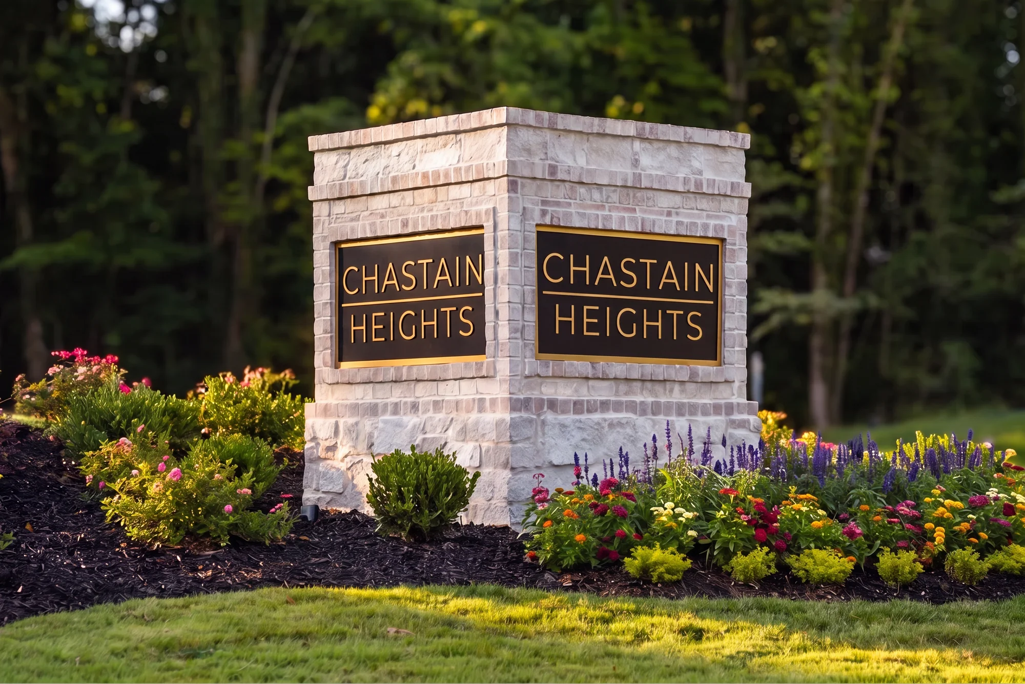 Custom subdivision entrance sign for Chastain Heights