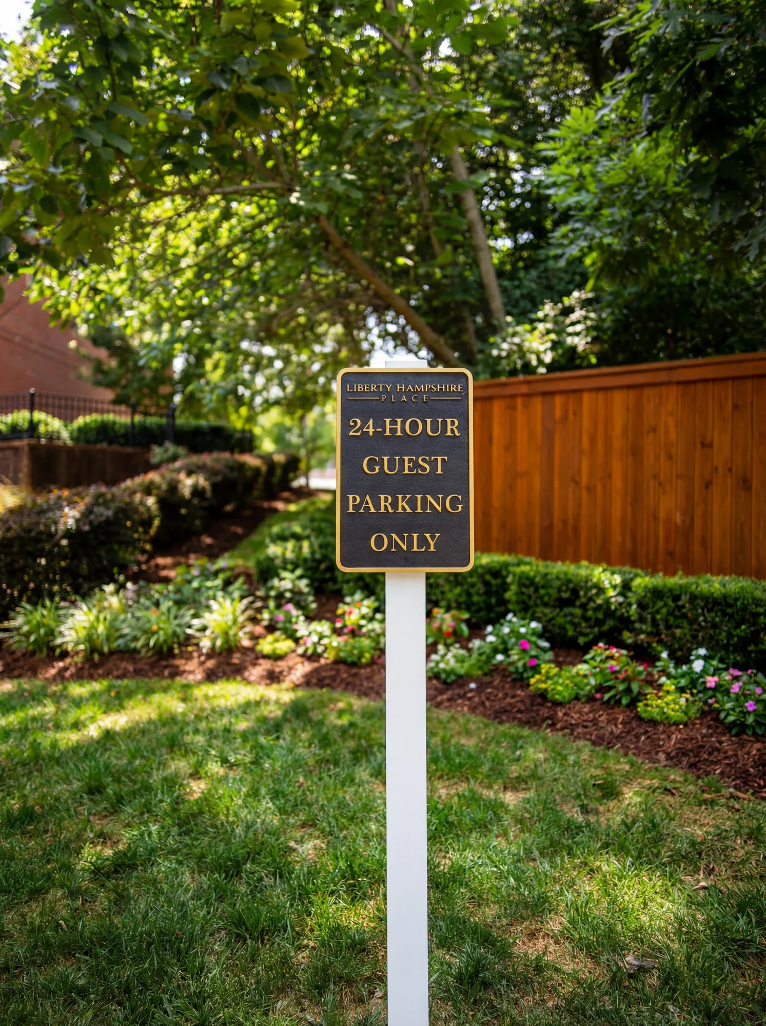 Sandblasted HDU sign on PVC post #2