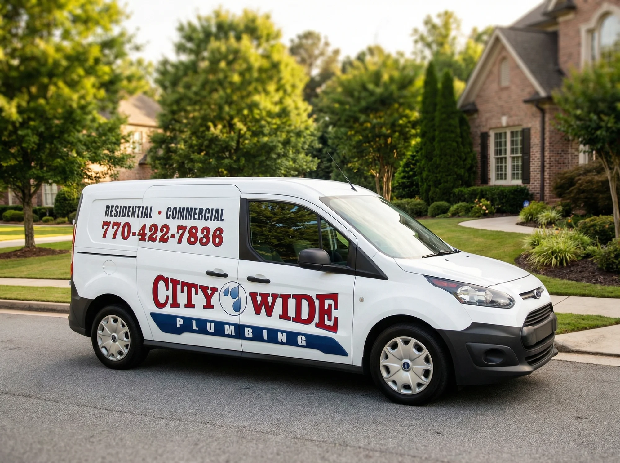 Digitally printed vehicle graphics City Wide Plumbing