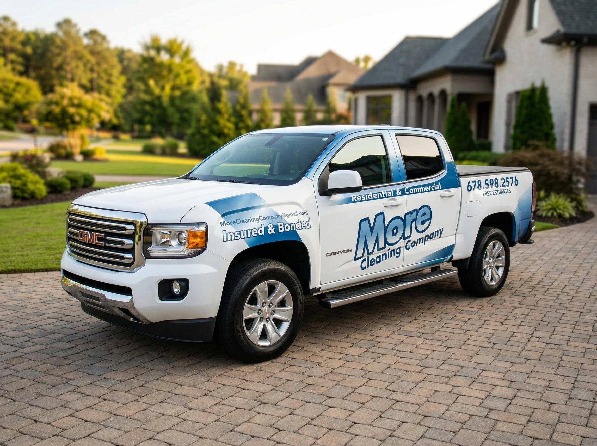 Partial truck wrap More cleaning company