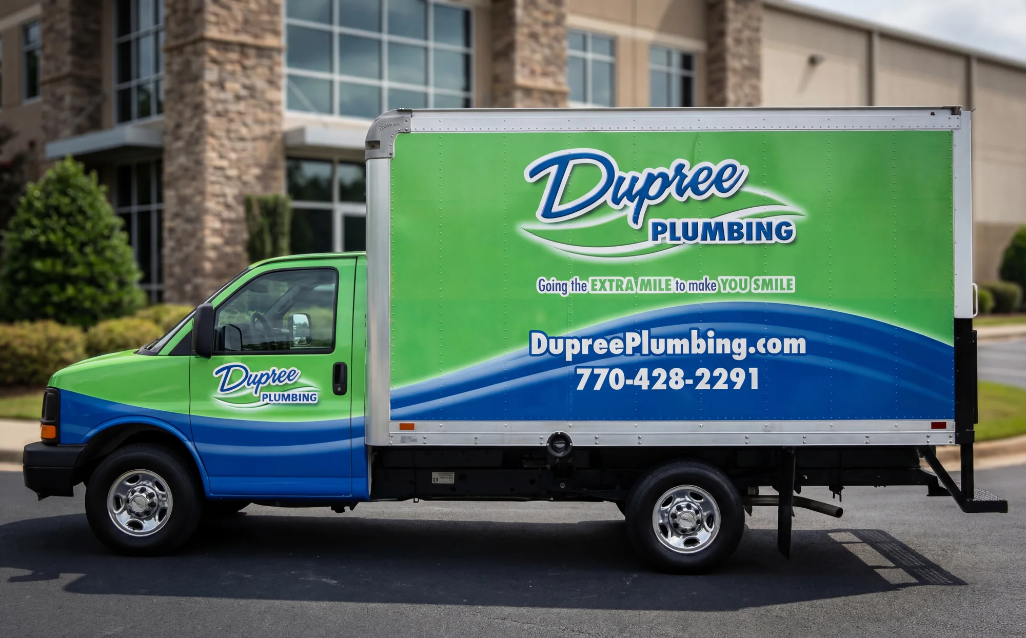 Dupree Plumbing truck wrap produced by 3GM Signs