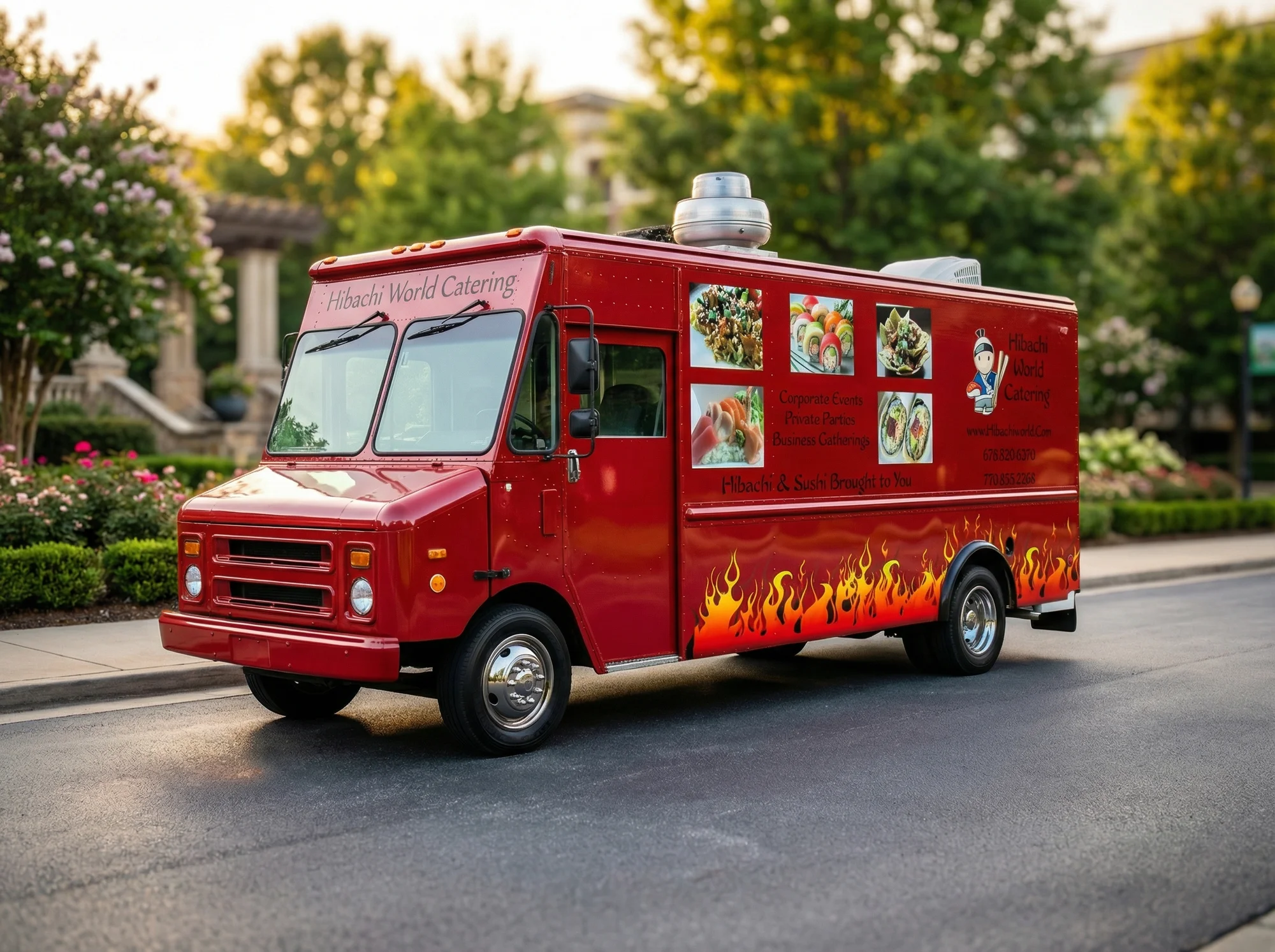 Partial food truck wrap