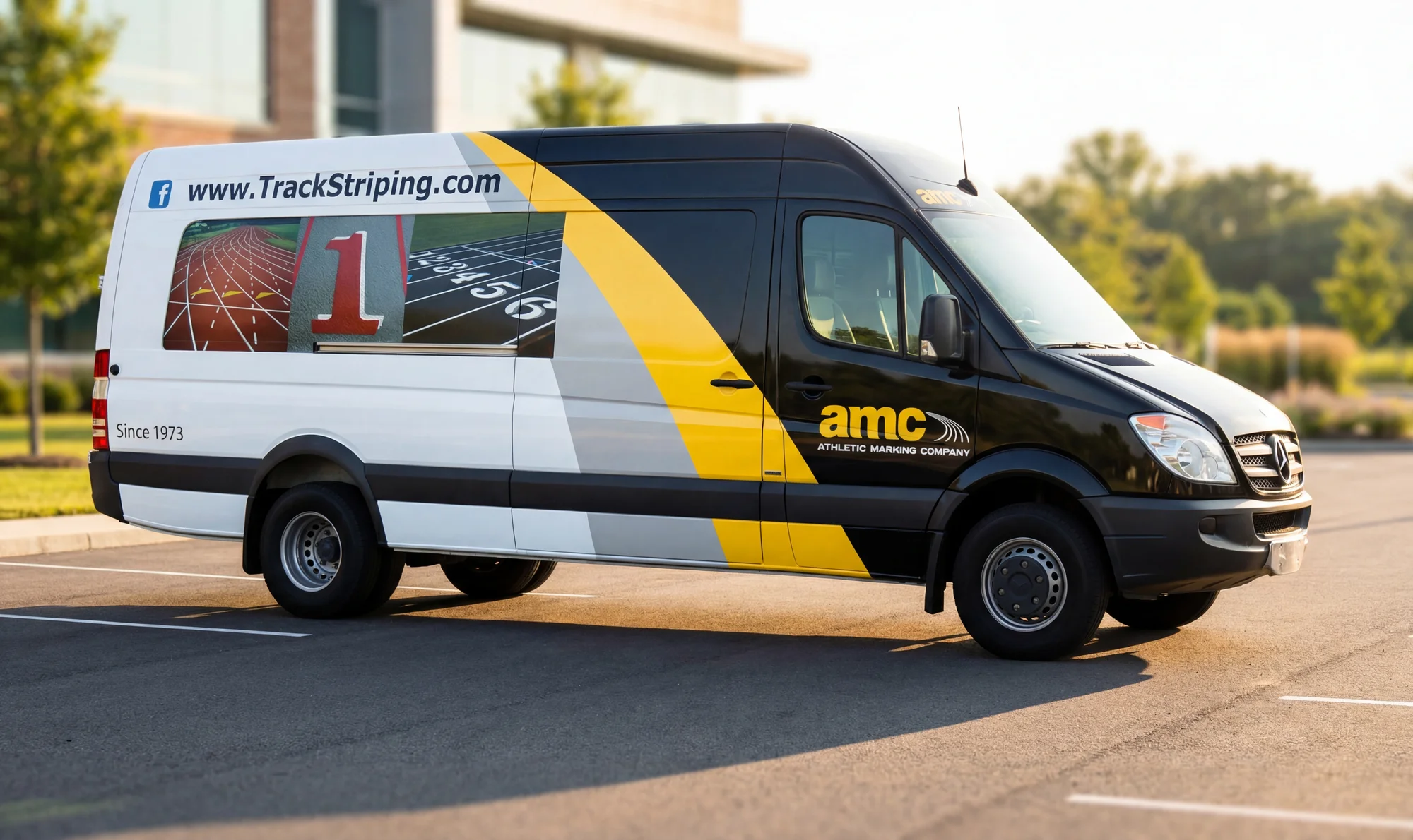 Partial vehicle wrap Athletic Marking co