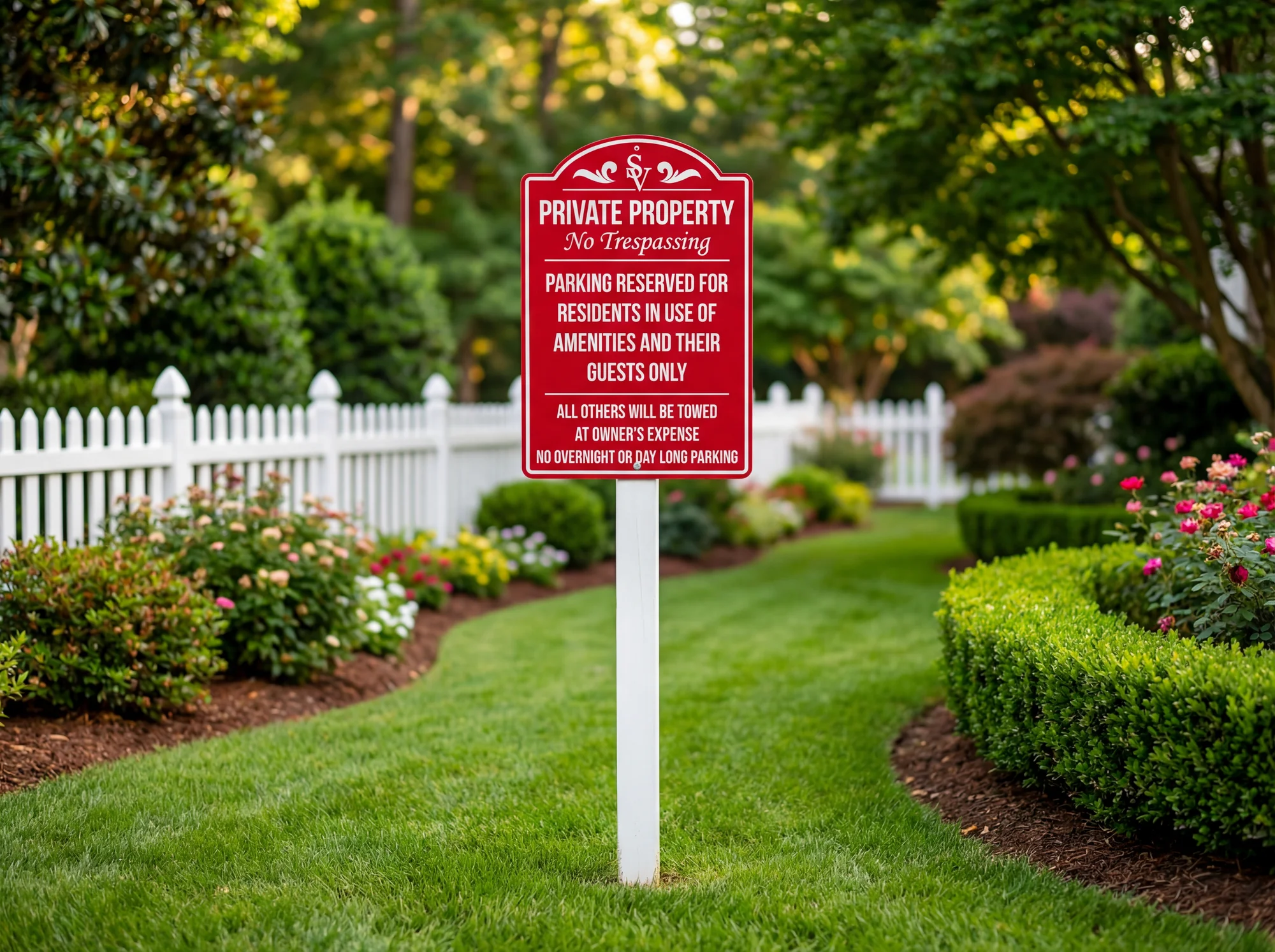 Digitally printed polymetal sign on PVC post #3